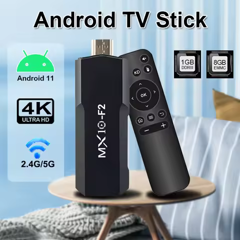 Android TV Stick MX10 F2 DDRIII 1GB EMMC 8GB Android 11 Allwinner RK3228A Quad-Core TV Stream