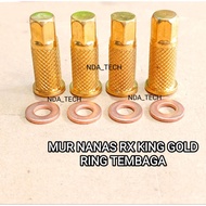 HEAD NUT RX KING GOLD PINEAPPLE NUT HEAD YAMAHA RX KING GOLD COPPER RING HEAD GOLD PINEAPPLE NUT PNP