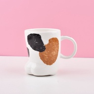 Japanese Style Ceramic Cat Paw Mug Milk Breakfast Cup Cute 3 Brothers Cat Foot Shape 3D Cat Paw Mug