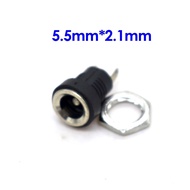 A22 DC Jack 5.5mm x 2.1mm Socket Female Panel Mount plug 3A plug 2 Pin Soldering Power DIY Ready Sto