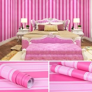 PINK Striped Wall Sticker Wallpaper
