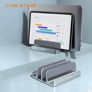 BGF Cabletime Vertical Laptop Stand Holder Aluminum Adjustable Notebook Stand Laptop For Macbook Pro Tablet Stand Book Holder N301