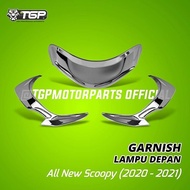 GARNISH LAMPU DEPAN MOTOR ALL NEW SCOOPY 2020 2021 TGP Sparepart murah