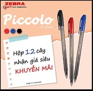 HỘP 12 CÂY BÚT BI ZEBRA PICCOLO 0.5MM CHÍNH HÃNG