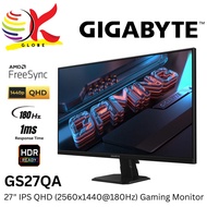 GIGABYTE 27" GS27QA QHD (2560X1440 @180HZ) LED SS IPS LCD GAMING MONITOR (1MS, INPUT: HDMI+DP, VESA,