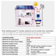 EASUN POWER Solar Hybrid Inverter 4KW 3.2KW 24V 50Hz/60Hz Hybrid Inverter 2KW 12V 230VAC Pure Sine W