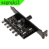 6 way 3-Pin 4pin PCI Cooling Fan Speed Controller PC Case Fan