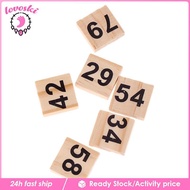 [Lovoski] 100x Wood Puzzles Number Tiles 1-100 Black Number Cube Blocks for Wedding Craft