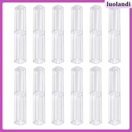 Rectangular Pen Case Transparent Students Container Pencil Fountain Holder Simple Clear 12 Pcs  luolandi