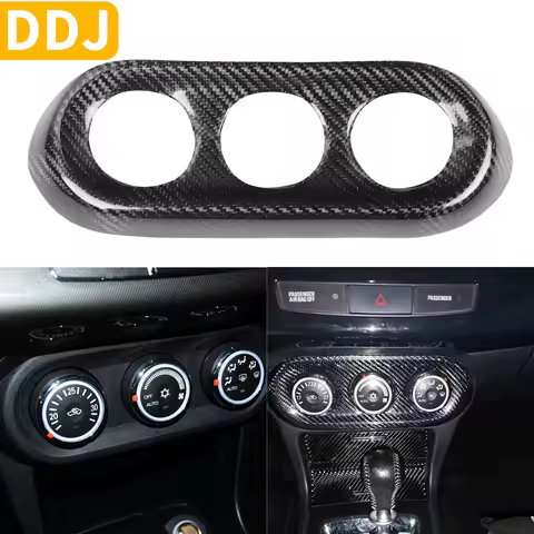 For Mitsubishi Lancer Evolution X EVO 10th Carbon Fiber Air Control Panel Button Cover Car Accessori