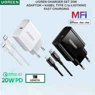 POWER ADAPTER UGREEN 20W SET CABLE MFI