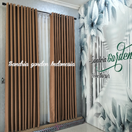 Gorden Jendela Polos Warna coklat Blackout Tebal Smokring Minimalis Murah | Hordeng | Korden | Horde