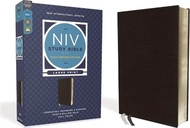 Holy Bible ― New International Version, Study Bible, Bonded Leather, Black, Red Letter, Comfort Print