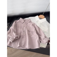 Handsome Children White Shirt Boy Shirt Thin Jacket Spring Baby Shirt Boy Baby Top Baby Long Sleeve 