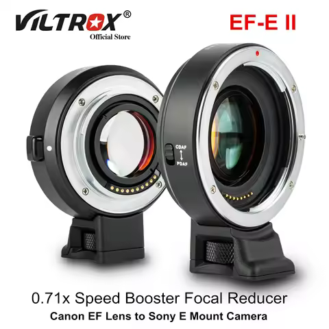 Viltrox EF-E II Lens Adapter Auto Focus Reducer Speed Booster 0.71X for Canon EF Lens to Sony E Moun