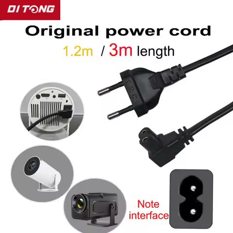 DITONG HY300 projector 1.2m 3m original extended power cord, AC cable extension , cable charging HY3