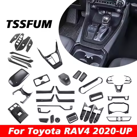Car Interior Carbon Fiber Sticker Control Gear Shift Panel Cover for Toyota RAV4 GR Sport GXR Hybrid