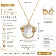 NARCISSUS1Y7KJ Open Pendant Necklace, Transparent Box Gold Plated Pet Dog Necklace, Personalized DIY