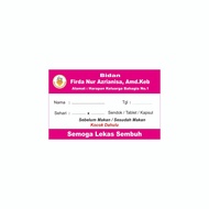 ETIKET LABEL  OBAT/ custom Nama ( ISI 50 PCS )