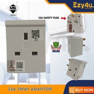 SIRIM 13A 3WAY ADAPTOR 3 SWITCH PLUG ADAPTOR EXTENSION