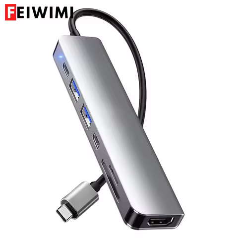 USB 3.0 Type-C Hub To HDMI Adapter 4K Thunderbolt 3 USB C Hub with Hub 3.0 TF SD Reader Slot PD for 
