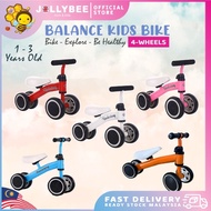 (READY STOCK) Jollybee 4 Wheels Baby Sport Balance Walker Glider Mini Bike Learning Tricycle Walking