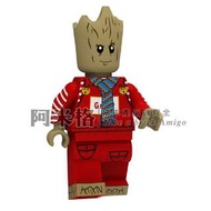 阿米格Amigo│PG1619 樹人 格魯特 聖誕裝 Groot 聖誕老人 聖誕節 超級英雄 第三方人偶 非樂高但相容