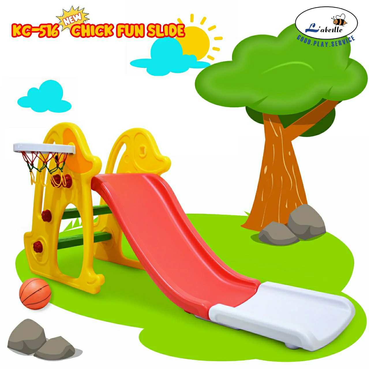 Mainan Perosotan Anak Labeille Chick Fun Slide