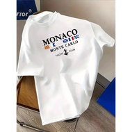 Men's Yacht Club Graphic T-Shirt - Lightweight Breathable Fabric, Monaco, French, Flags - Lo