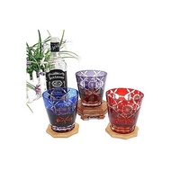 Jemq Edo Style Hand Cut Crystal Glass Ware 13Oz Kapasitas Besar Dengan Kotak Hadiah Mewah Cocok Cock