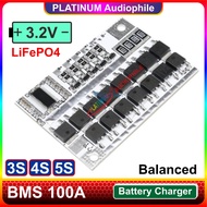 BMS 3S 4S 5S 100A 3.2V LiFePO4 Protection Board Lipo4 Battery Charger Module