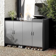 Shoe Cabinet Simple Large Capacity Multi Layer Shoe Rack Cabinet Home Gray 90cm Shoe Storage Cabinet