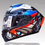 SHOEI X14หมวกกันน๊อคเต็มหน้าหมวกนิรภัย X14 BW-M RR ชุดหมวกกันน็อกขี่ Motocross Racing หมวกกันน็อกมอเตอร์ไซด์