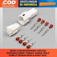 4 PIN WATERPROOF CABLE CONNECTOR SOCKET MALE FEMALE SOCKET WATERPROOF CONNECTOR DLC YAMAHA 4 PIN