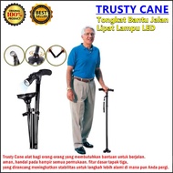 PROMO trusty cane tongkat lampu alat bantu berjalan lansia tongkat lipat jalan tongkat jalan lipat