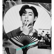 - Un - Official Kpop BTS Shell Fan - Monochrome All Members