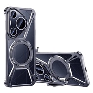 Suitable for Huawei pura70pro+Shock-resistant p70pro Metal Phone Case p70 Magnetic p70Ultra Protecti