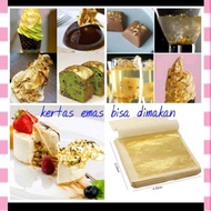 10pcs Edible gold leaf lembaran emas bisa dimakan untuk dekorasi cake