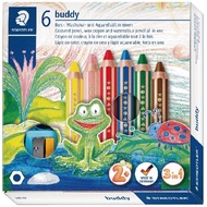 Germany Buddy 3 In 1 Colored Wax Pencils 6 Colors Set MS140 C6