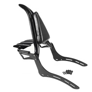 Black Sissybar Motorcycle Rear Backrest With Luggage Rack For Honda Rebel CMX CM 300 500 CM300 CM500