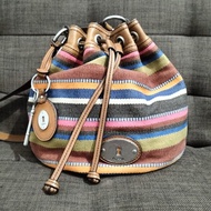 [Link CO tas Fossil] Preloved | Ori | Fossil Maddox Drawstring Serut Size M| shoulder bag | (baca de
