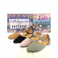Joy Big Size Shoe 41 to 45 Plus Size Sandal Pointed Flat Sandal Comfortable Shoe Slipon K