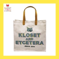 Kloset &amp; Etcetera Kloset Etcetera Gourmet Market Bag / M กระเป๋าถือปักโลโก้