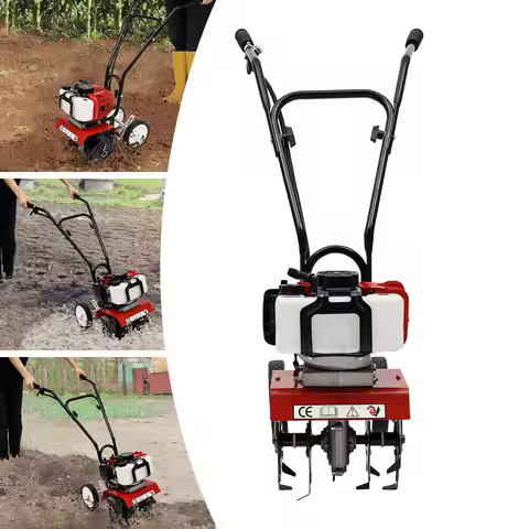 CNCEST 52CC Mini-Cultivator - Soil Loosening Machine - Gasoline Ripper - Farming Machine - 1.9KW Pow