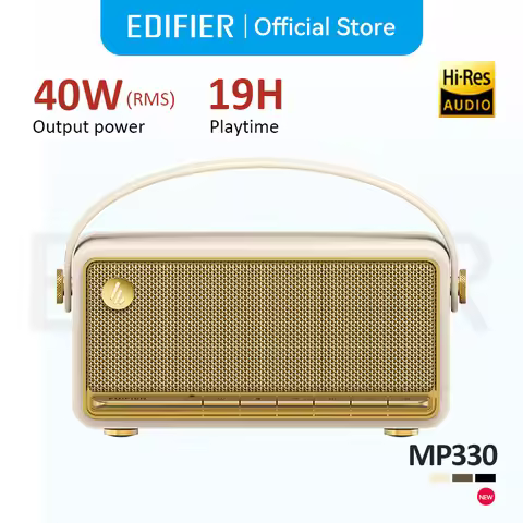 Edifier MP330 Portable Bluetooth Speaker Bluetooth V6.0 Hi-Res Audio USB-C TF Card Inputs Stereo Pai