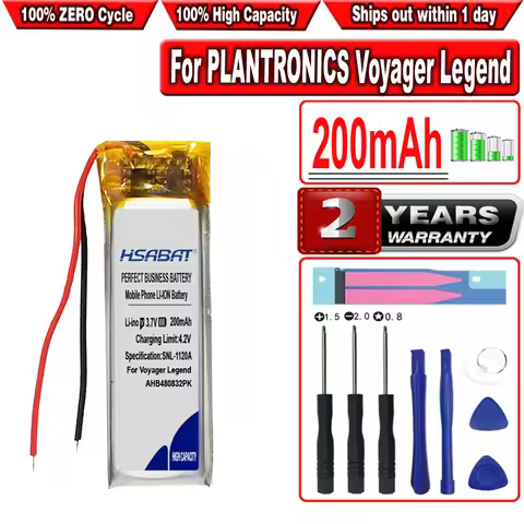 HSABAT 200mAh AHB480832PK Battery for PLANTRONICS Voyager Legend,5200 Headest