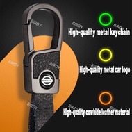BIRDY  cowhide leather car keychain /Fashion Metal key holder car accessories For Nissan Urvan Sentr