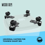 Misou Universal Casters For Townew Smart Bin [ 360° Rotation, Easy Install, Low Noise, Smooth, Home,