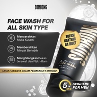 5-in-1 Men Face Wash 100ml Coffee Ginseng Tech Fresh Daily Cleanser