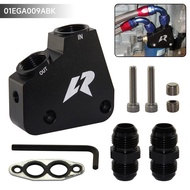 LR Oil Cooler Adapter For Corvette C5 C6 C7 LS1 LS2 LS3 LS6 LS7 GM CK 1999-2007 Black/Silver